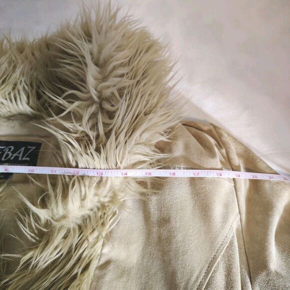 Vintage Y2K Penny Lane Faux Fur Trim Suede Coat Womens Size XL Boho - Picture 16 of 16
